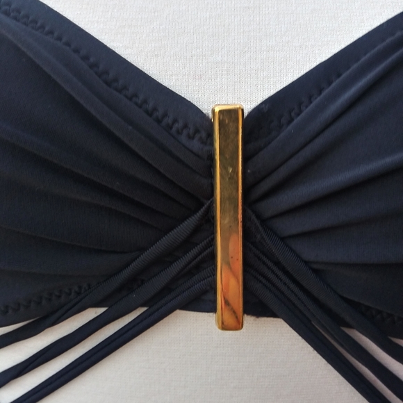 🆕Strappy Black Bikini Top Womens Size Small - Picture 4 of 11